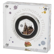 Hogwarts School Fifty Pence Proof Silver Coin Boxed (2022)