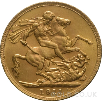 1911 Gold Sovereign Coin George V