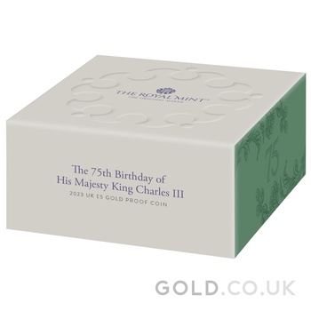 2023 75th Birthday of King Charles III £5 Gold Crown Proof Coin Boxed
