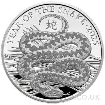 2025 Royal Mint 1oz Year of the Snake Proof Silver Coin Boxed
