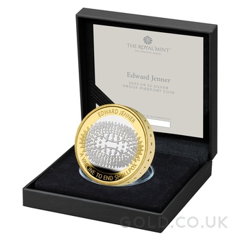 2023 £2 Proof Edward Jenner Silver Coin Boxed