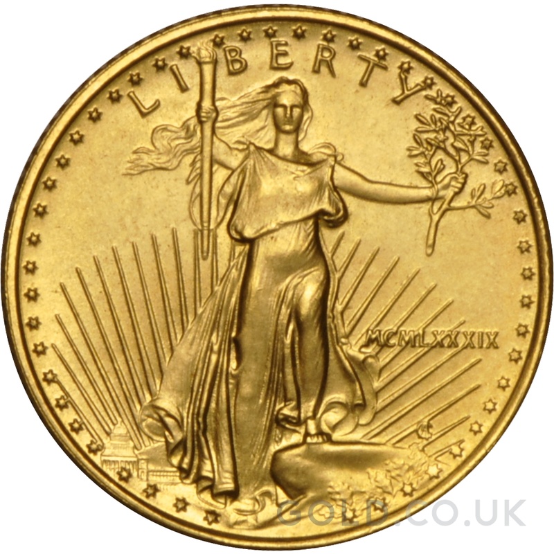 1989 1/10oz American Eagle Gold Coin MCMLXXXIX