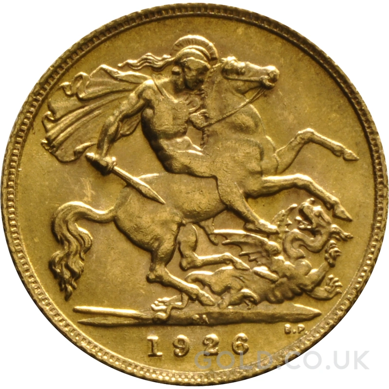 1926 Gold Half Sovereign George V South Africa