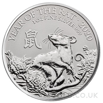 2020 Year of the Rat Silver Coin 1oz Royal Mint Lunar Series