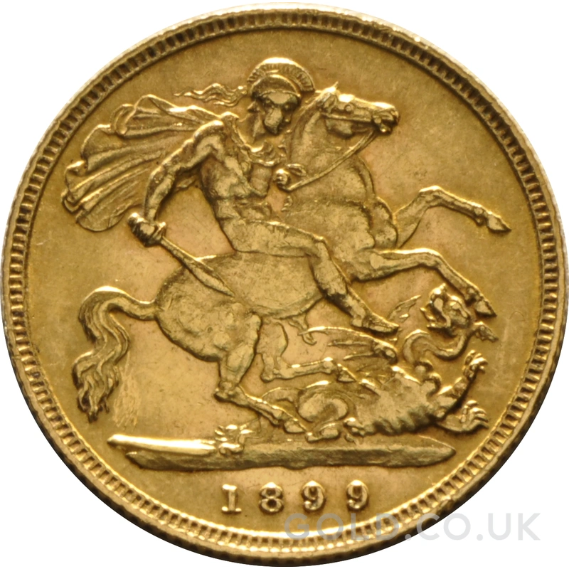 1899 Gold Half Sovereign Queen Victoria Old Head