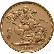 2003 Gold Sovereign Coin Elizabeth II