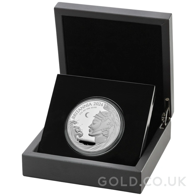 2024 Britannia 5oz Silver Proof Coin Boxed