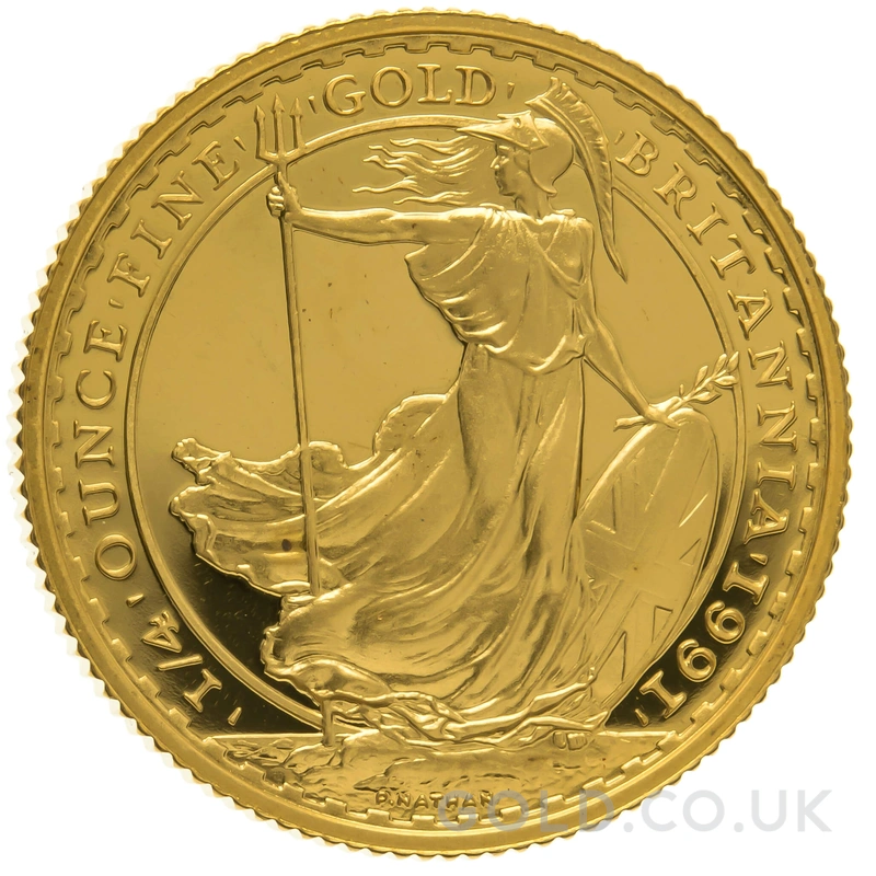 1991 Proof 1/4oz Gold Britannia Coin