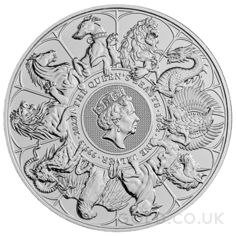 2022 10oz Queen's Beasts Completer Silver Coin