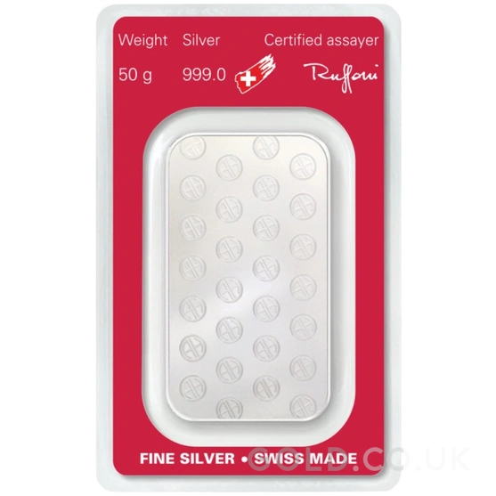 50g Silver Bar Argor-Heraeus
