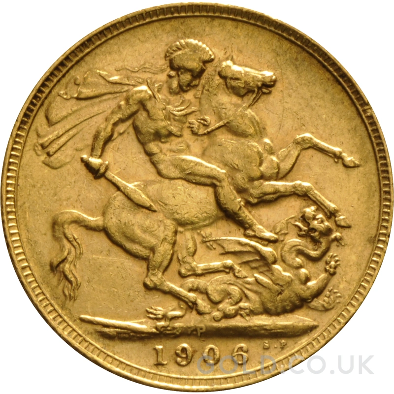 1906 Gold Sovereign Coin Edward VII Perth