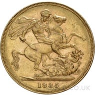 1885 Victoria Young Head Gold Sovereign (London Mint)