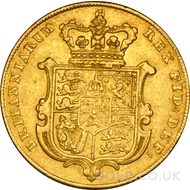 1827 Gold Sovereign Coin George IV