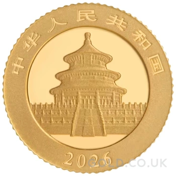 2026 1g Chinese Panda Gold Coin