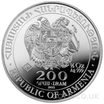 2025 Armenian Noah's Ark Silver Coin 1/2oz