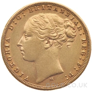 Gold Sovereign Coin Victoria Young Head