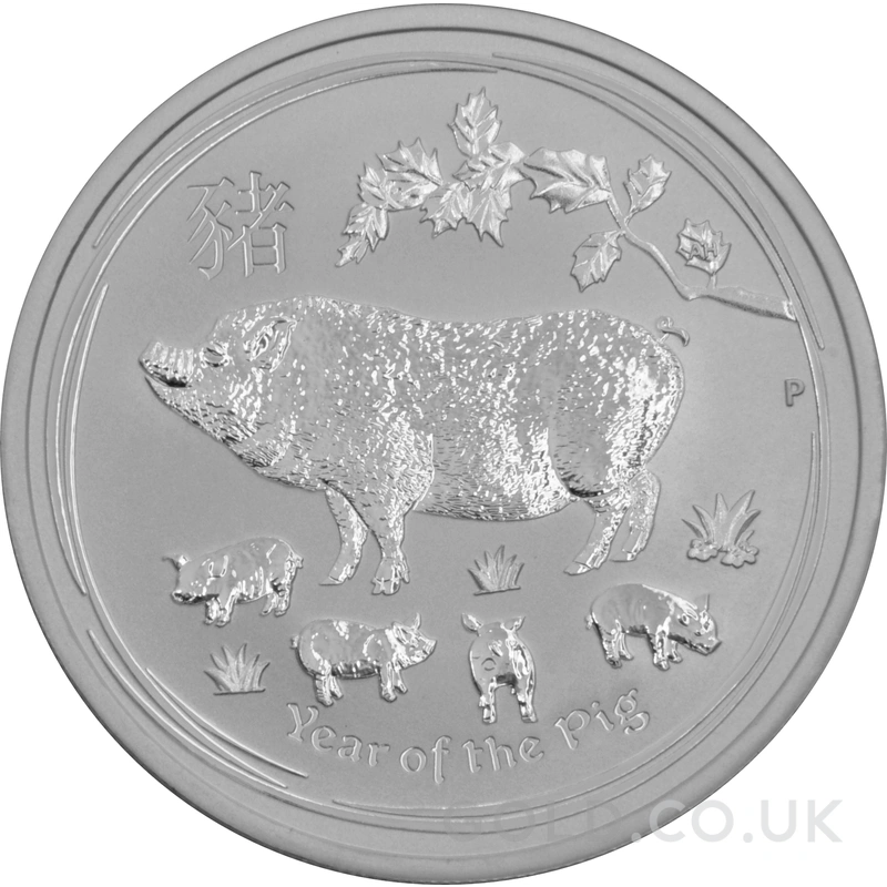 2019 Year of the Pig Silver Coin 1/2oz Perth Mint Australian Lunar Series