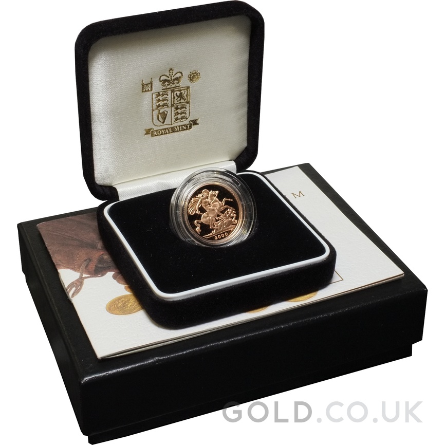 2000 Proof Gold Sovereign Boxed