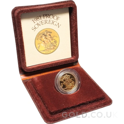 1981 Proof Gold Sovereign Boxed