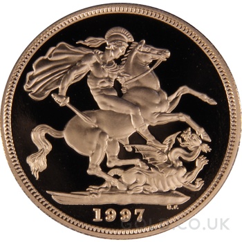 1997 Proof Gold Sovereign 4 Coin Set Boxed