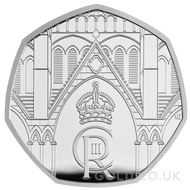 2023 King Charles III Coronation Piedfort 50p Proof Silver Coin Boxed