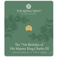 75th Birthday King Charles III 1/40oz Gold Proof Coin (2023)
