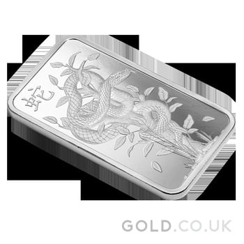 1oz Silver Bar 2025 Year of the Snake PAMP
