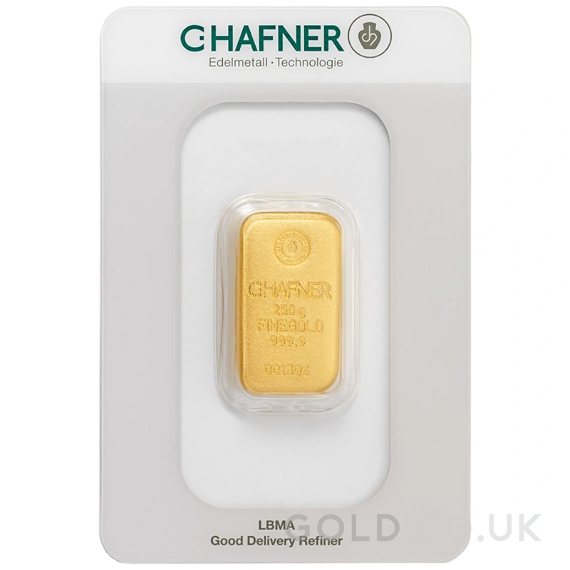 250g Gold Bar C. Hafner Cast