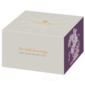 2024 Proof Gold Half Sovereign Coin Boxed