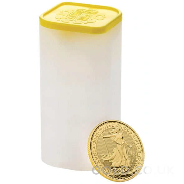 Tube of 25 2024 1/4oz Britannia Gold Coins