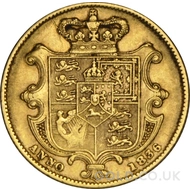 1836 Gold Sovereign Coin William IV 