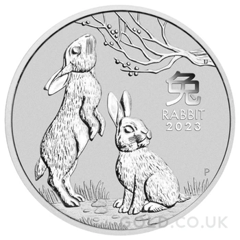 2023 Year of the Rabbit Silver Coin 2oz Perth Mint Australian Lunar Series