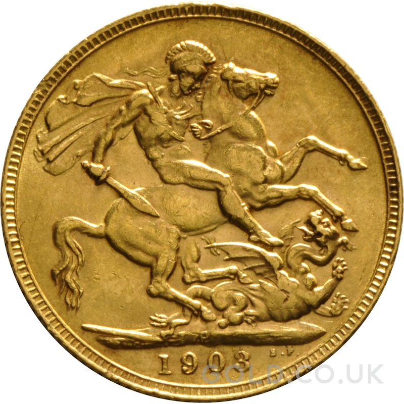 1903 Gold Sovereign Coin Edward VII Perth