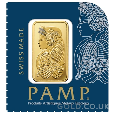 25g Gold Bar PAMP Lady Fortuna Multigram Minted