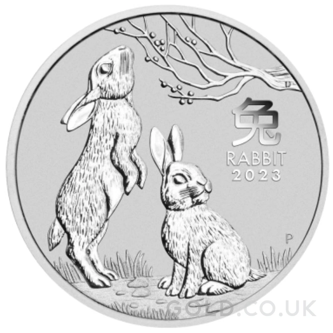 2023 Year of the Rabbit Silver Coin 5oz Perth Mint Australian Lunar Series