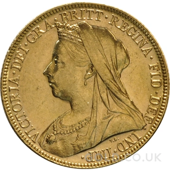 1898 Gold Sovereign Coin Queen Victoria Old Head Melbourne