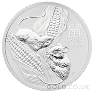 Silver Perth Mint Year of the Mouse 1/2oz (2020)