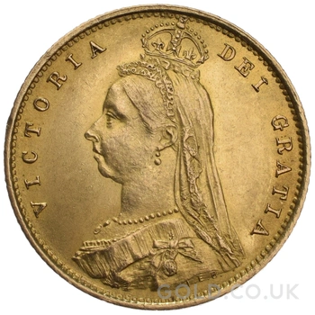 Gold Half Sovereign Victoria Jubilee Head Shield Back