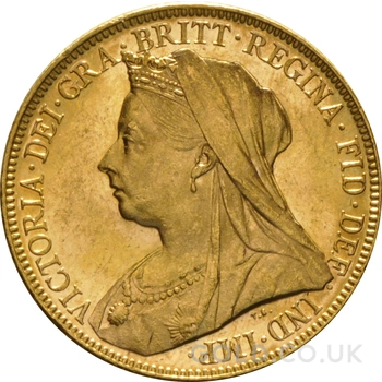 1899 Gold Sovereign Coin Queen Victoria Old Head Melbourne
