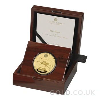 2024 1oz X-Wing Star Wars Proof Gold Coin Boxed