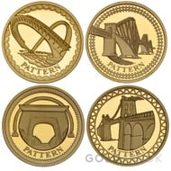 One Pound Gold Coin pattern