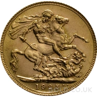 1925 Gold Sovereign Coin George V 