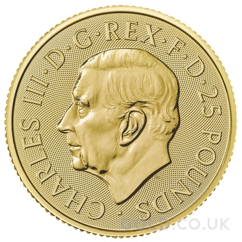 Tube of 25 2024 1/10oz Britannia Gold Coins