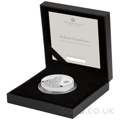 2023 Proof 2oz 25th Anniversary of Harry Potter Silver Coin Dumbledore Boxed