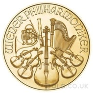 Gold Philharmonic Twenty Fifth Ounce Coin (2023)