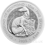 2025 The Greyhound of Richmond - Tudor Beasts 10oz Silver Coin