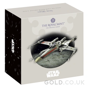 2024 1/4oz X-Wing Star Wars Proof Gold Coin Boxed