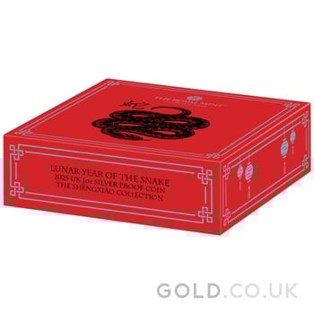 2025 Royal Mint 1oz Year of the Snake Proof Silver Coin Boxed