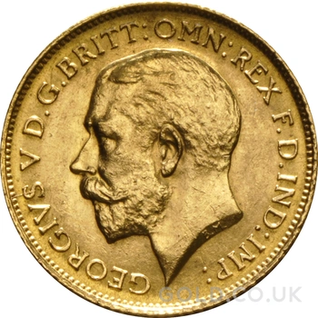 1912 Gold Half Sovereign George V Sydney
