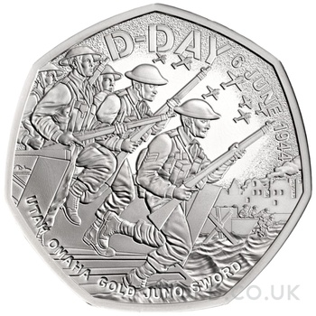 2024 Piedfort Proof 50p Silver Coin 80th Anniversary of the D-Day Landings Boxed